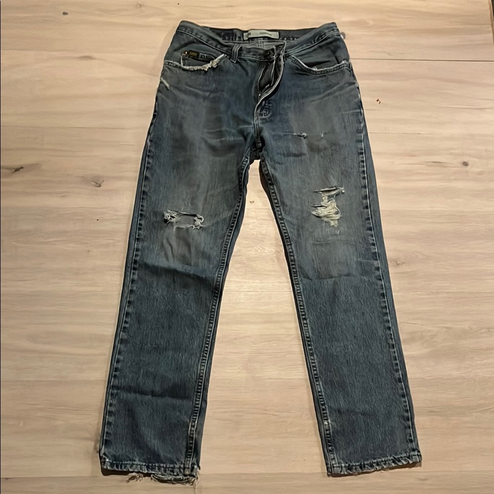Lee - Woman's Blue Distressed Jeans